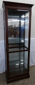 Cherry Lighted Curio Cabinet by Howard Miller