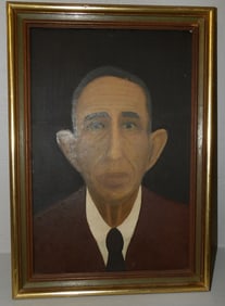 Oil on Board Portrait of Man