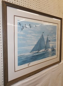 Framed Duck Print Pencil Signed & Numbered