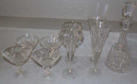 Nine Waterford Crystal Items