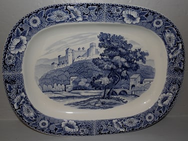 Blue & White English Transferware Platter