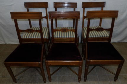 Set of Six Antique Mahogany Dining Chairs