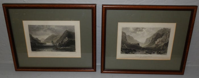 Two Framed Colored Engravings of Llanberis