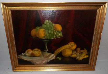 Framed Oil on Board Still Life