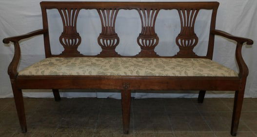 19th Century Cherry Continental Bench