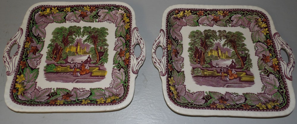 Pair of Mason's Ironstone Trays: Pair of Mason's Ironstone Trays. 11" x 9 1/2" ALL DESCRIPTIONS AND ANY CONDITION STATEMENT GIVEN BY LANGSTON AUCTION GALLERY ARE STRICTLY OPINIONS AND LANGSTON'S SHALL HAVE NO RESPONSIBILITY FOR ERROR