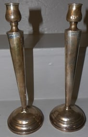 Pair of Sterling Weighted Candlesticks