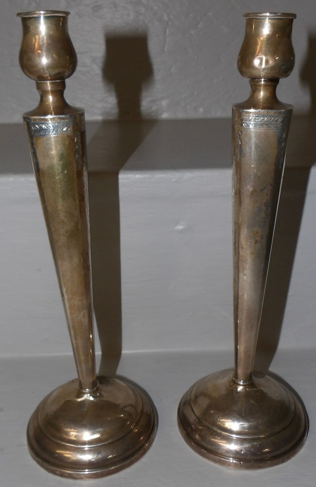 Pair of Sterling Weighted Candlesticks (1 of 5)