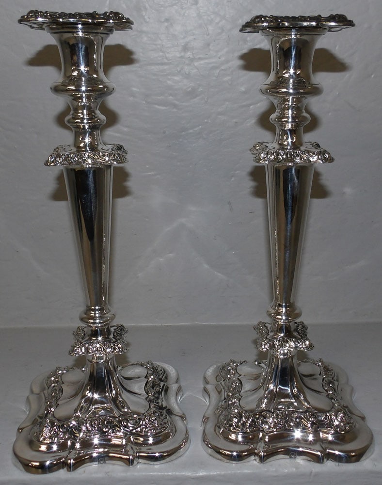 Pair of Silverplated Candlesticks by Ellis Barker (1 of 3)