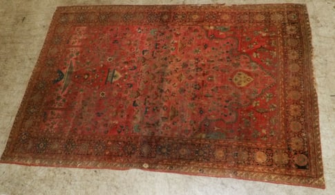 4' 2" x 6' 6" Antique Handmade Oriental Rug