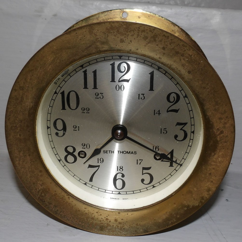 brass Seth Thomas ships clock (1 of 3)