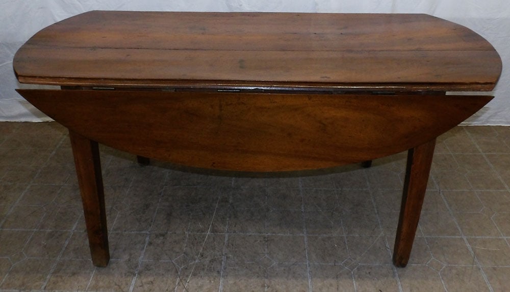 19th Century Walnut Drop Leaf Dining Table (1 of 8)