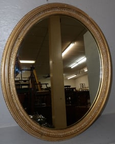 Gilded Frame Oval Mirror