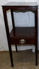 19th Century Cherry One Drawer Washstand