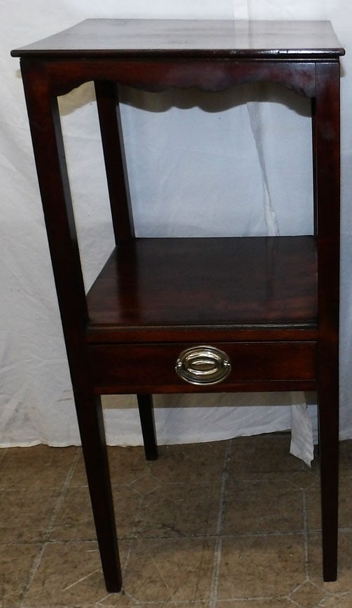 19th Century Cherry One Drawer Washstand (1 of 8)