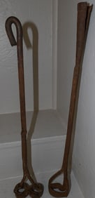 Two Antique Forged Branding Irons