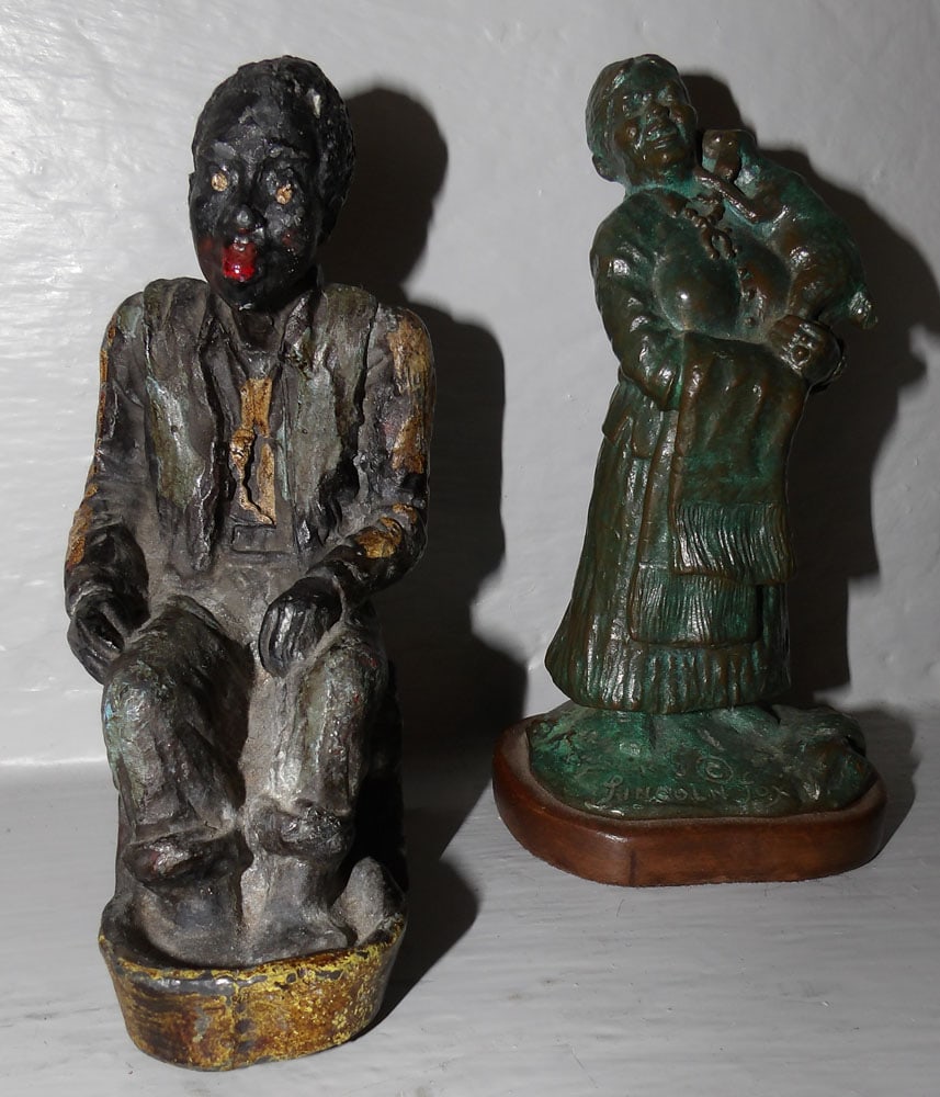 Two Black Americana Figures, One Bronze & One Lead, Artist Signed (1 of 6)