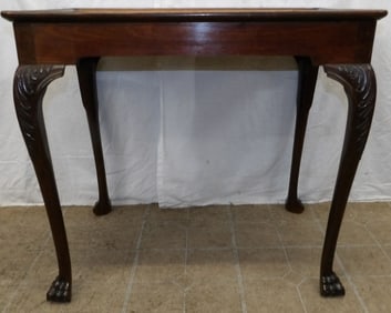 19th Century Mahogany Tea Table with Ball & Claw Feet