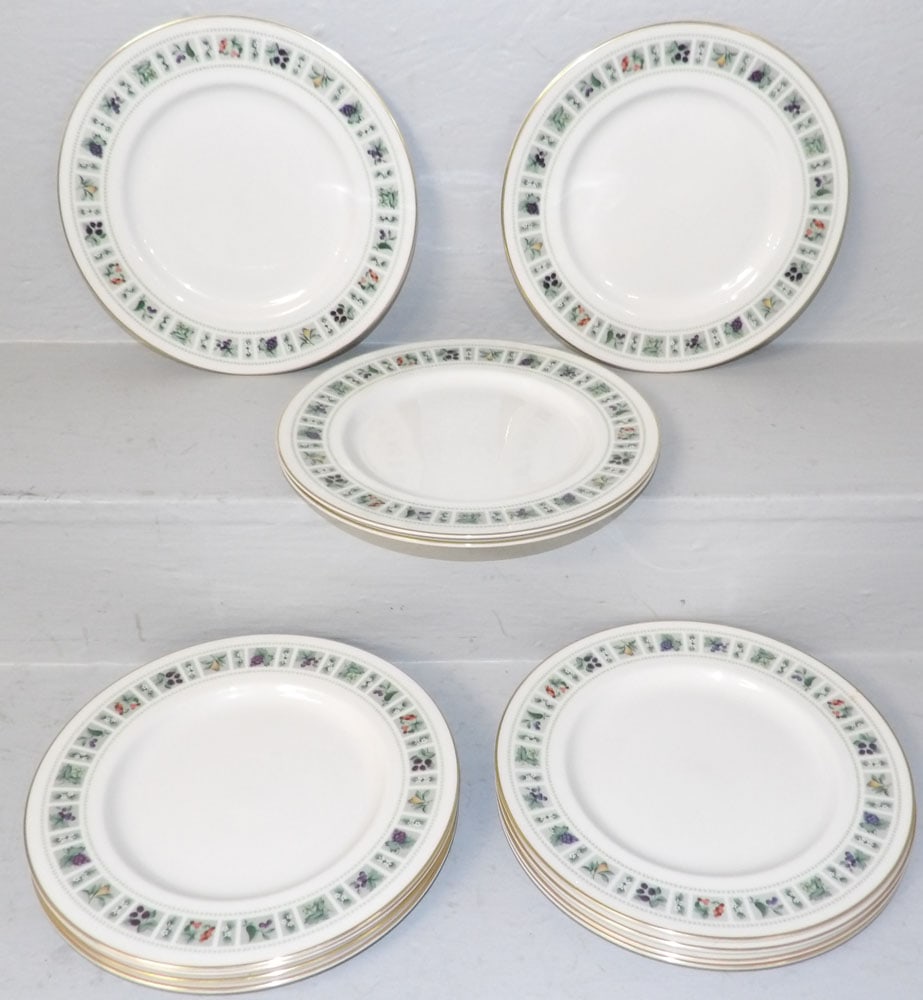 Twelve Royal Doulton Dinner Plates, "Tapestry": Twelve Royal Doulton Dinner Plates, "Tapestry". ALL DESCRIPTIONS AND ANY CONDITION STATEMENT GIVEN BY LANGSTON AUCTION GALLERY ARE STRICTLY OPINIONS AND LANGSTON'S SHALL HAVE NO RESPONSIBILITY FOR ERR