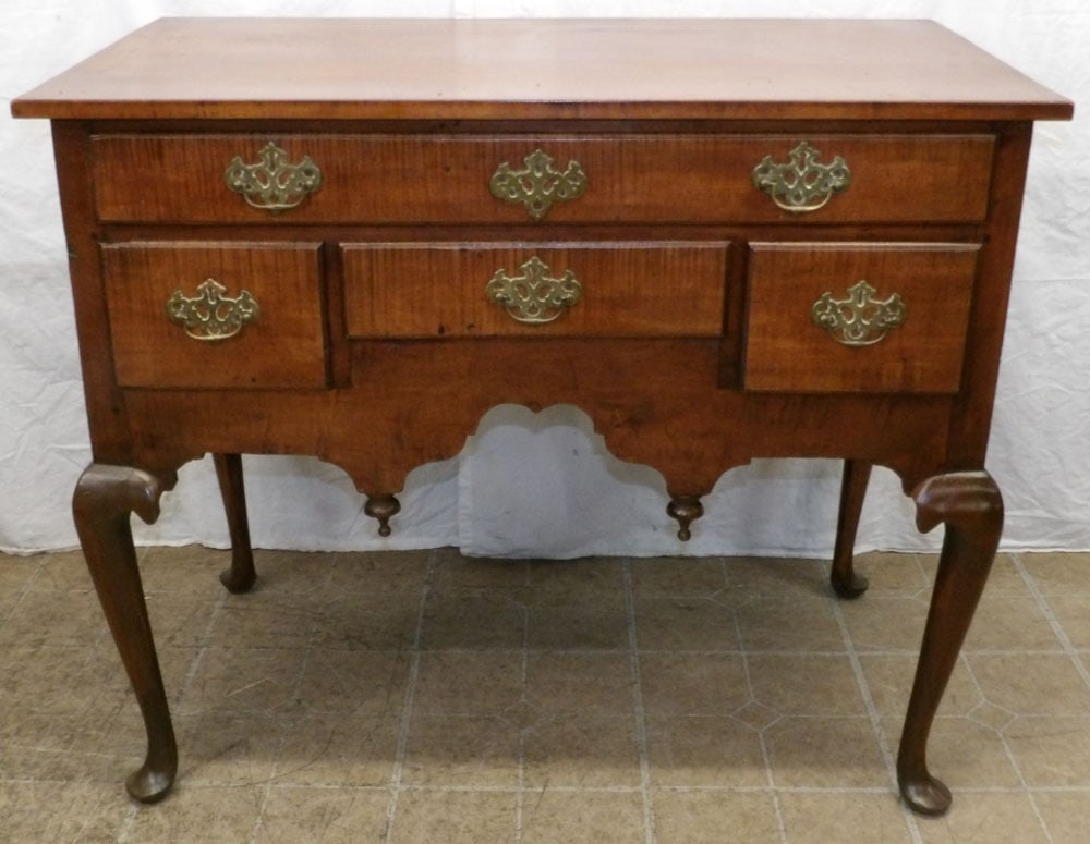 19th Century Cherry Queen Anne Lowboy (1 of 7)