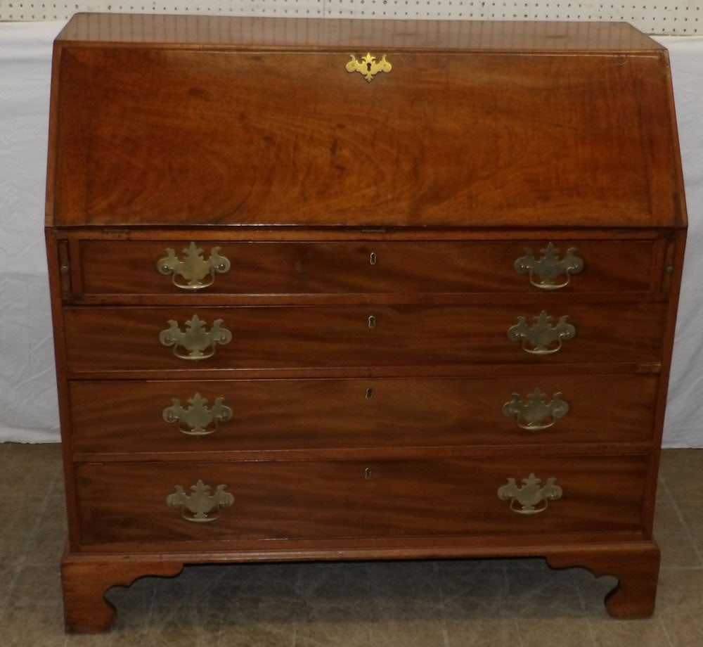 19th Century Mahogany Slant Front Desk (1 of 9)