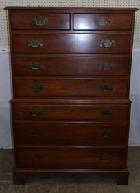 Cherry Two Over Six Drawer Chest by Henkel Harris