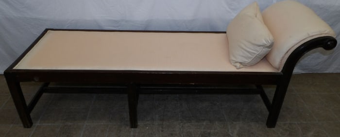 19th Century Mahogany & Upholstered Chaise Lounge