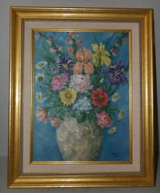 Framed Oil on Canvas Still Life Artist Signed