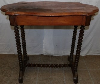 antique pine bobbin turn cottage table