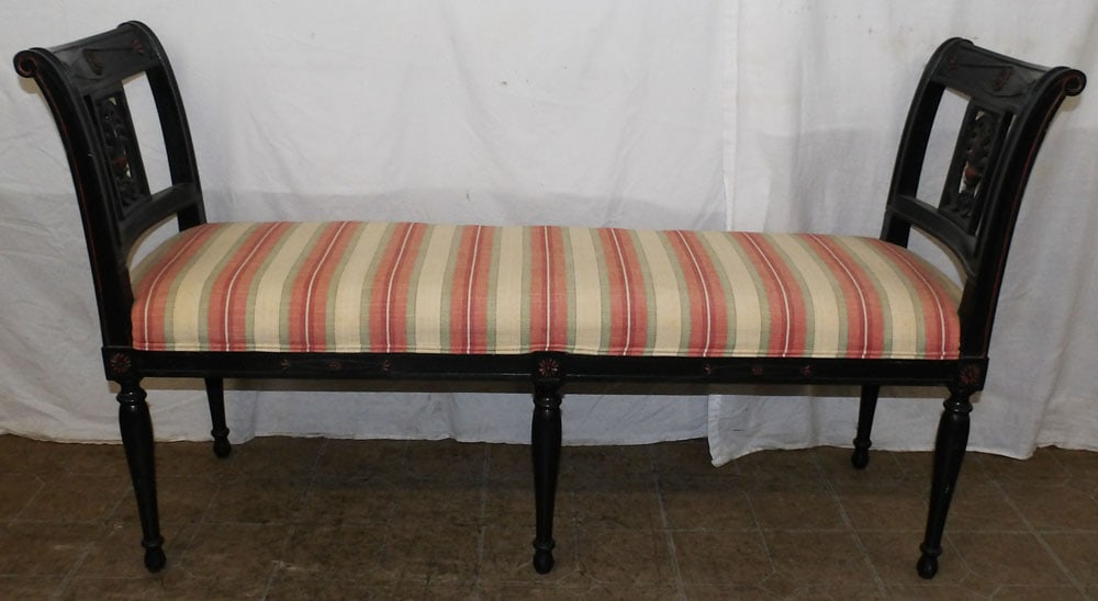 painted wood and upholstered window bench (1 of 3)
