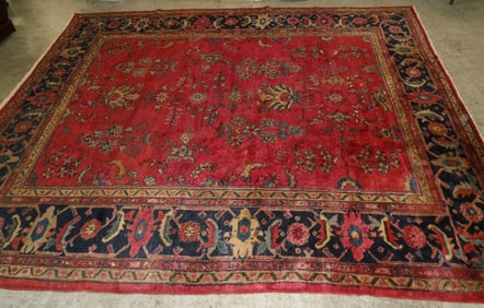 11' 5" by 9' 3 "antique handmade oriental rug