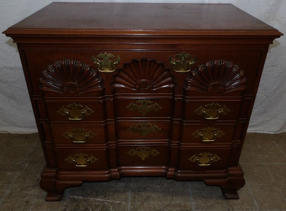 mahogany four drawer block front chest (1 of 5)