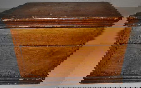 antique painted wood box