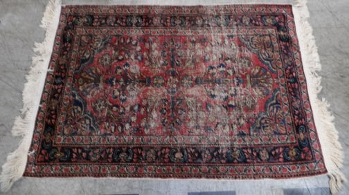 3'6" X 5'5" antique handmade oriental rug