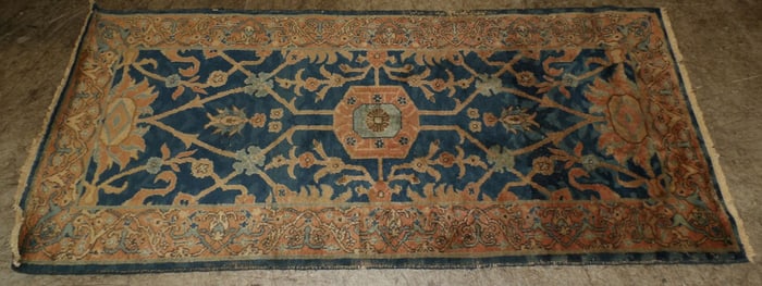 2'7" X 5'11" antique handmade oriental rug