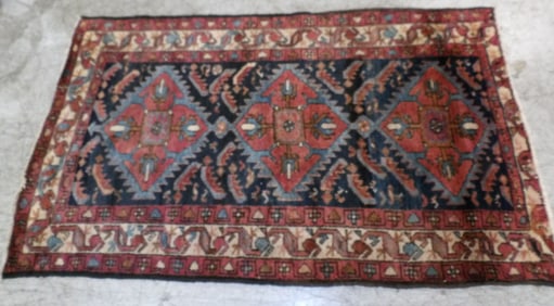 2'10" x 4' 9" antique handmade oriental rug
