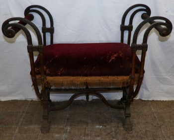 antique cast iron bench