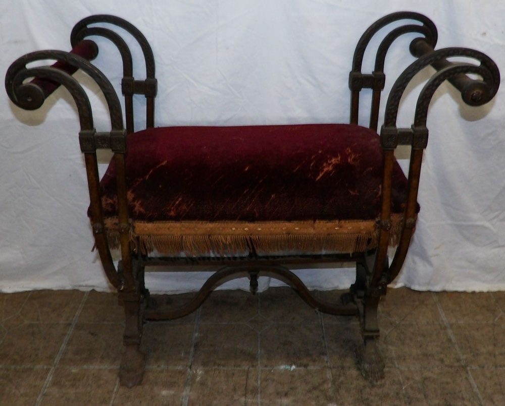 antique cast iron bench (1 of 4)