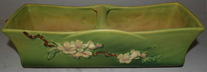 Roseville apple blossom pottery jardiniere
