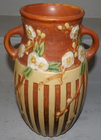 Roseville Cherry Blossom Pottery Vase