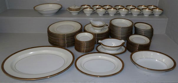 95 Pieces of Noritake China, "Goldkin"