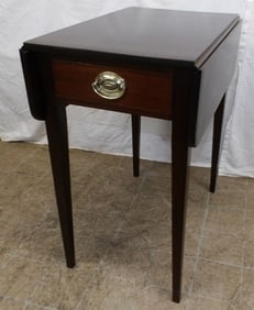 Walnut Bench made One Drawer Pembroke Table