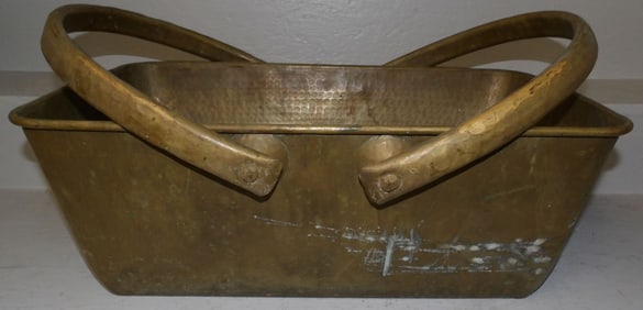 Antique Brass Two Handle Basket