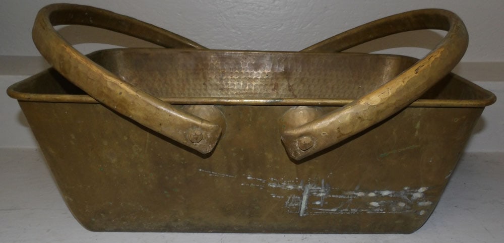 Antique Brass Two Handle Basket (1 of 5)