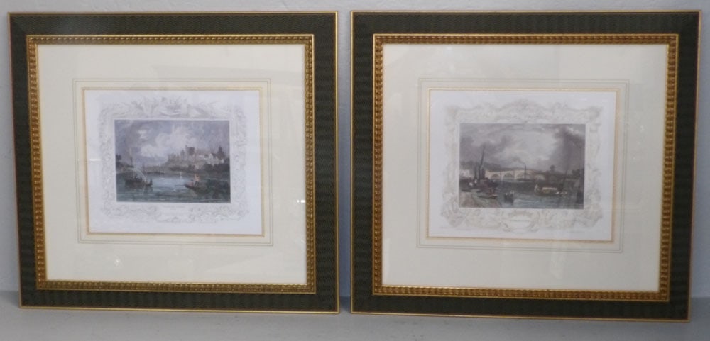 Pair of Framed Prints, Windsor Castle & Richmond Bridge (1 of 8)