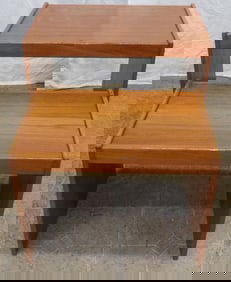 Two Mid Century Modern Teak Wood Nesting Tables