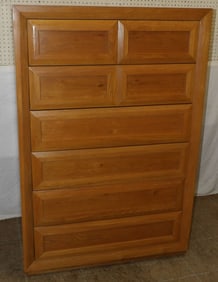 Mid Century Modern Oak Six Drawer Chest by Thomasville