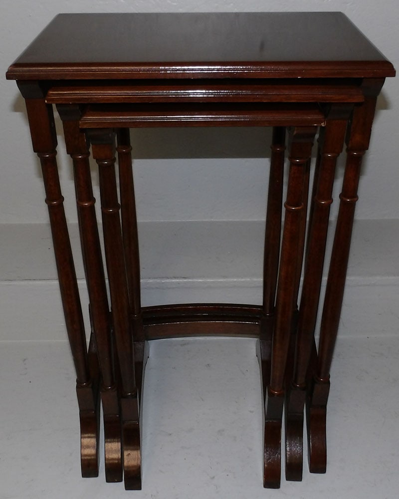 Set of Three Mahogany Nesting Tables (1 of 4)