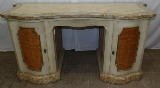 Faux Marble Hand Painted Desk