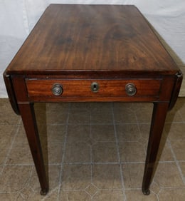19th Century Mahogany Pembroke Table with One Drawer